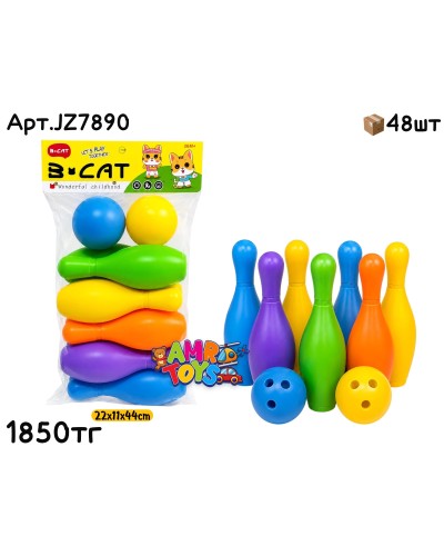 Боулинг BCat цветной 12дет JZ7890 