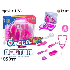 Игровой н-р Доктора в чемоданчике 6pcs 118-117A