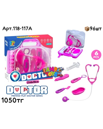 Игровой н-р Доктора в чемоданчике 6pcs 118-117A