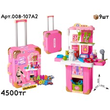 Игровой н-р Чемодан TOURIST PET Кошка с колесами  008-107A2