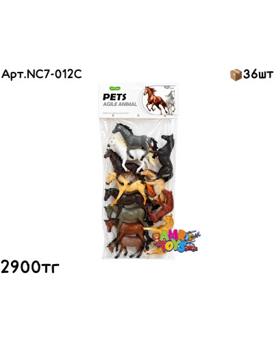 Животные Лошади н-р AGILE ANIMAL из 12шт NC7-012C