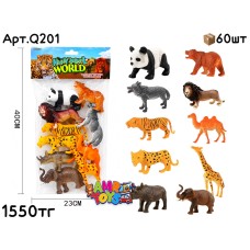 Животные ANIMAL WORLD Дикие из 10шт в пакете Q201