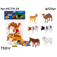 Животные FARM SET Домашние из 6шт в пакете MC714-34