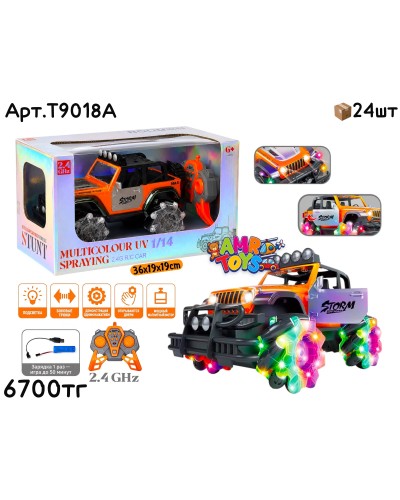 Р/У Маш. JEEP CRAWLER STORM Пикап Оранжевый T9018A