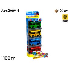 Машинки н-р в столбике TAYO из 4х 2089-4