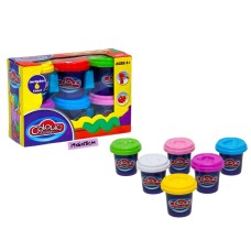Пластилин COLOUR DOUGH из 6шт 9202