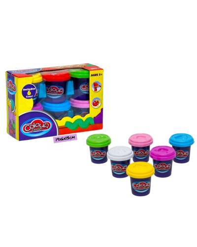 Пластилин COLOUR DOUGH из 6шт 9202