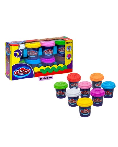 Пластилин COLOUR DOUGH из 8шт 9203