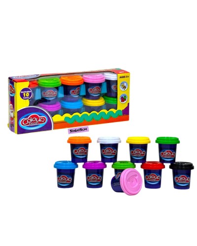 Пластилин COLOUR DOUGH из 10шт 9204