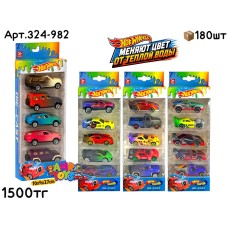 Машинки н-р Столбик Hotwheels меняющий цвет из 5 324-982