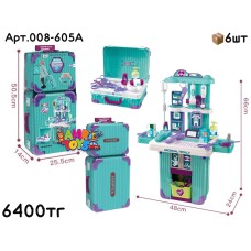Игровой н-р Чемодан 2в1 TOURIST Доктор Синий 008-605A
