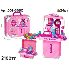 Игровой н-р Чемоданчик TOURIST Доктор розовый 008-305C