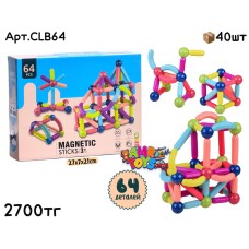 Конструктор Магнитный MAGNETIC STICKS 64дет. CLB64