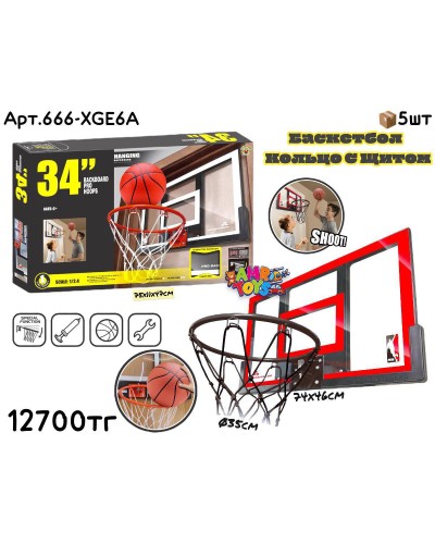 Баскетбол Кольцо с щитом 666-XGE6A
