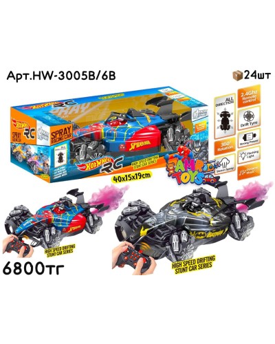 Р/у Маш. Дрифткары HOTWHEELS SPIDER & BATMAN HW-3005B/6B