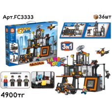 Конструктор CITY Спецназ SWAT Штаб 3в1 619pcs FC3333