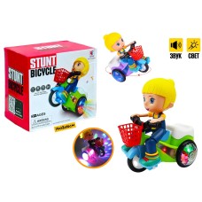 Музыкал. STUNT Девочка на велосипеде 2цв YJ-3024