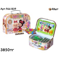 Посуда метал. н-р Чайный LABUBU в Чемодане 15pcs 966-B39