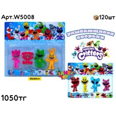 Фигурки «Улыбающиеся Зверьки» на картоне W5008