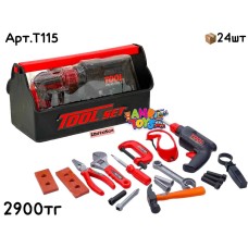 Игровой н-р Инструменты TOOL SET в ящике красный T115