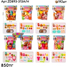 Игровой н-р Labubu Посуда Фастфуд Фен Доктор 8 видов ZD893-313A/H