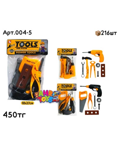 Инструмент н-р POWER TOOLS с дрелью 004-5