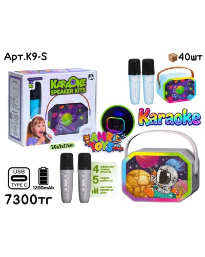 Караоке Колонка Космос 2 вида K9-S