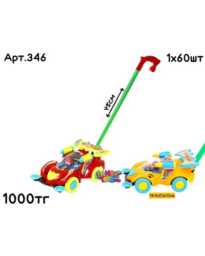 Каталка Машинка Гонщик 2цв 346