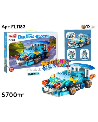 Конструктор FEELO ПОЛИЦИЯ машинка 4в1 FL1183