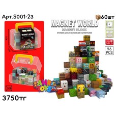 Конструктор Магнитный Minecraft 96дет. в чемодане S001-23