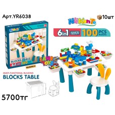 Конструктор NuKanTe Столик со стулом 100дет. YR6038