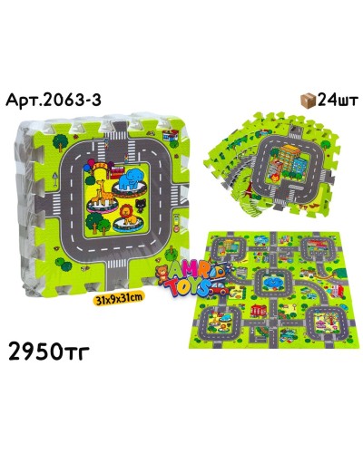 Коврик EVA Пазл Дорога 2063-3