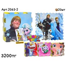 Коврик EVA PUZZLE Мультяшки 4вида 2063-2