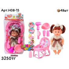 Кукла BABY ME Пупс в Люльке Девочка H08-15
