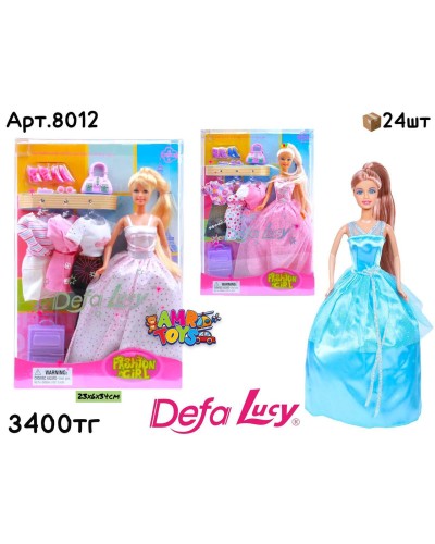 Кукла Барби Defa Lucy с одеждой и аксессуарами 3цв 8012