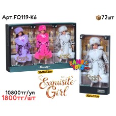 Кукла Барби EXQUISITE GIRL в шубе с шапкой из 6шт FQ119-K6