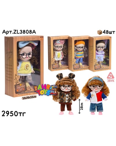 Кукла Interesting Girl с очками 6 видов ZL3808A