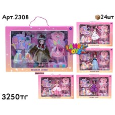 Кукла LOVELY BJD с н-р короной и палочкой сердечко 6 цв 2308