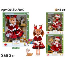 Кукла MULISHA Christmas 3 вида QJ121A/B/C