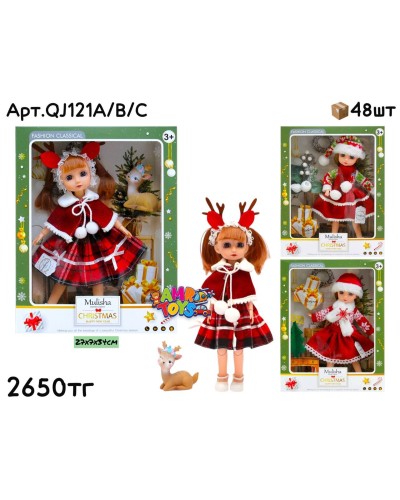 Кукла MULISHA Christmas 3 вида QJ121A/B/C