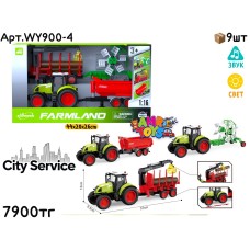 Маш. CITY SERVICE Ферма Трактор с прицепами WY900-4