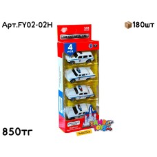 Маш. метал. КРУТЫЕ ТАЧКИ Полиция Стобик из 4шт FY02-02H