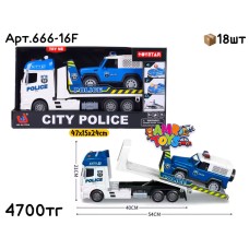 Маш. TOYSTAR Эвакуатор Полиция с Машинкой 666-16F