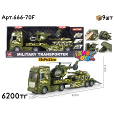 Маш. TOYSTAR Трал Военный с вертолетом и танком 666-70F