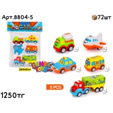 Машинки н-р с глазками из 5шт 8804-5
