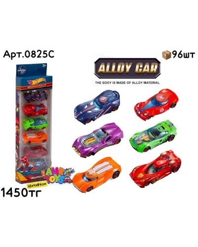 Машинки н-р Столбик HotWheels Avengers из 6шт 0825C