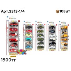Машинки н-р Столбик KAER MODEL из 5шт 5 видов 3313-1/4