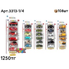 Машинки н-р Столбик KAER MODEL из 5шт 5 видов 3313-1/4