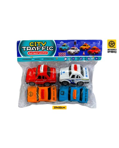 Машинки в пакете City Traffic из 4шт YM-C31