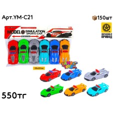 Машинки в пакете гоночные набор из 6шт YM-C21